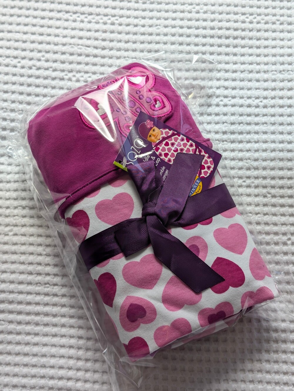 NWT Sozo Baby Swaddle Blanket & Hat Set